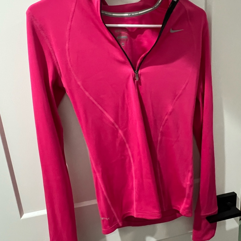 NWOT Nike Pink Drifit 3/4 Zip